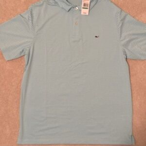 Vineyard Vines Light Blue Striped Polo Shirt